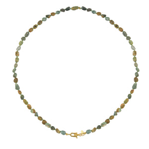 Turquoise handgeknoopte ketting