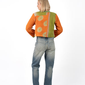 Uniek Kantha Jasje Oranje