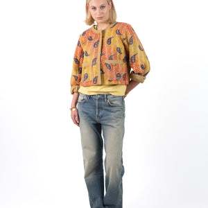 Uniek Kantha Jasje Oranje Geel
