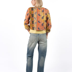 Uniek Kantha Jasje Oranje Geel
