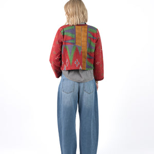 Uniek Kantha Jasje Rood