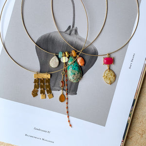 Unieke Bedel Bangle Ketting Goud