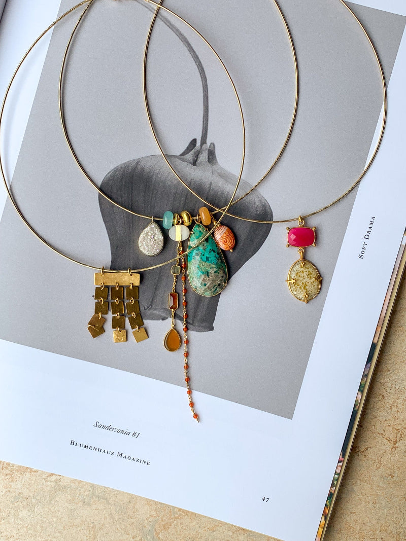 Unieke Bedel Bangle Ketting Goud