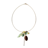 Unieke Bedel Bangle Ketting Druzy Groene Jade