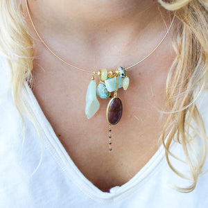 Unieke Bedel Bangle Ketting Druzy Groene Jade