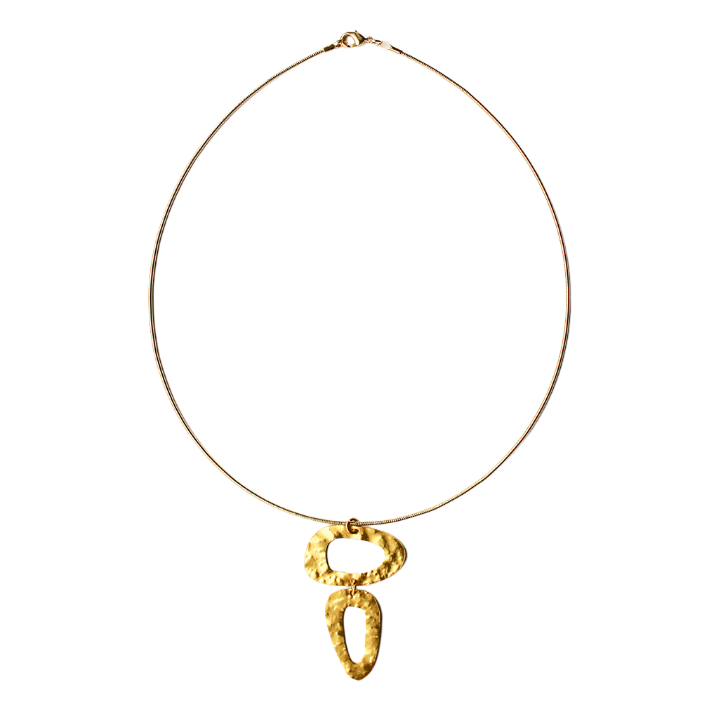 Unieke Bedel Bangle Ketting Goud