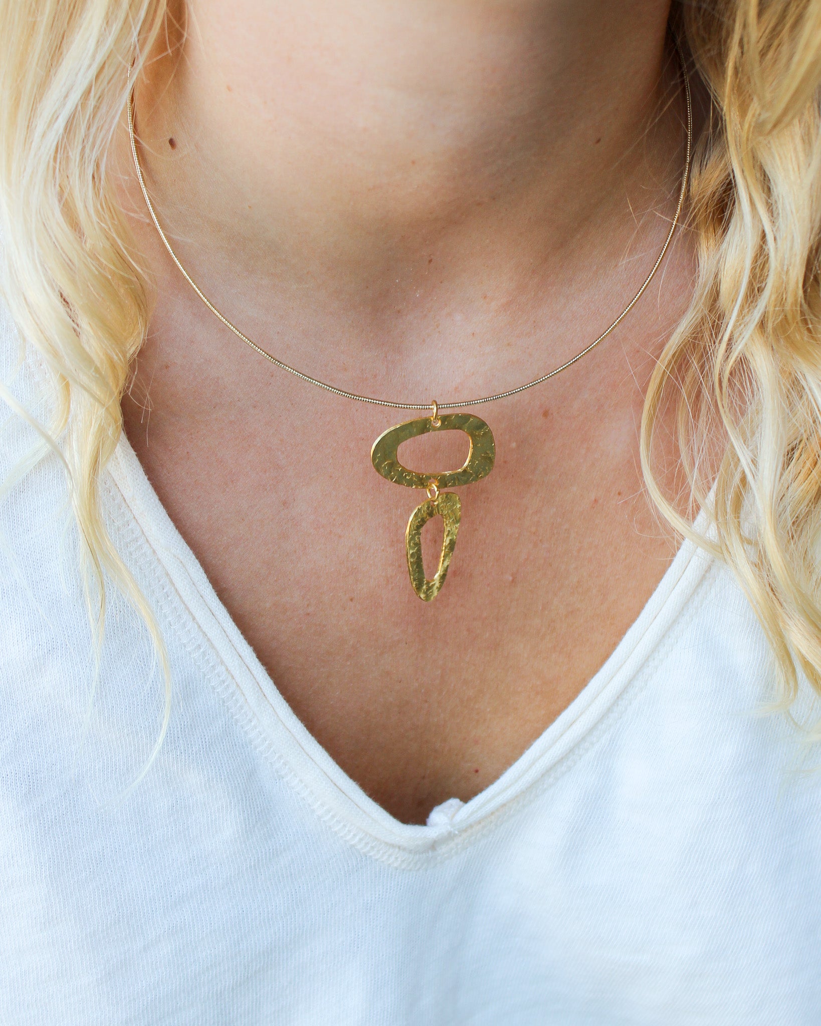 Unieke Bedel Bangle Ketting Goud
