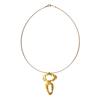Unieke Bedel Bangle Ketting Goud