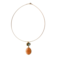 Unieke Bedel Bangle Ketting Maansteen Parelmoer