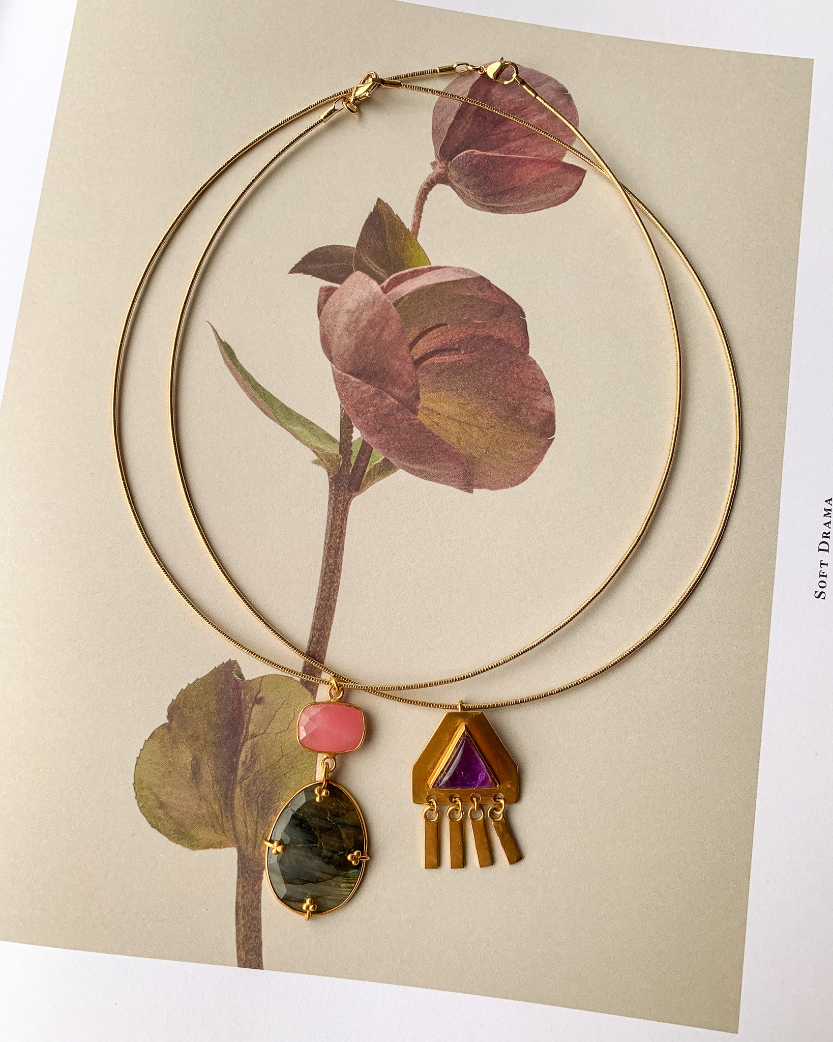 Unieke Bedel Bangle Ketting Amethist