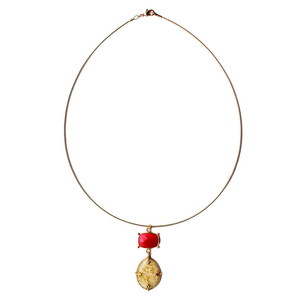 Unieke Bedel Bangle Ketting Roze Jade Gele Aventurijn