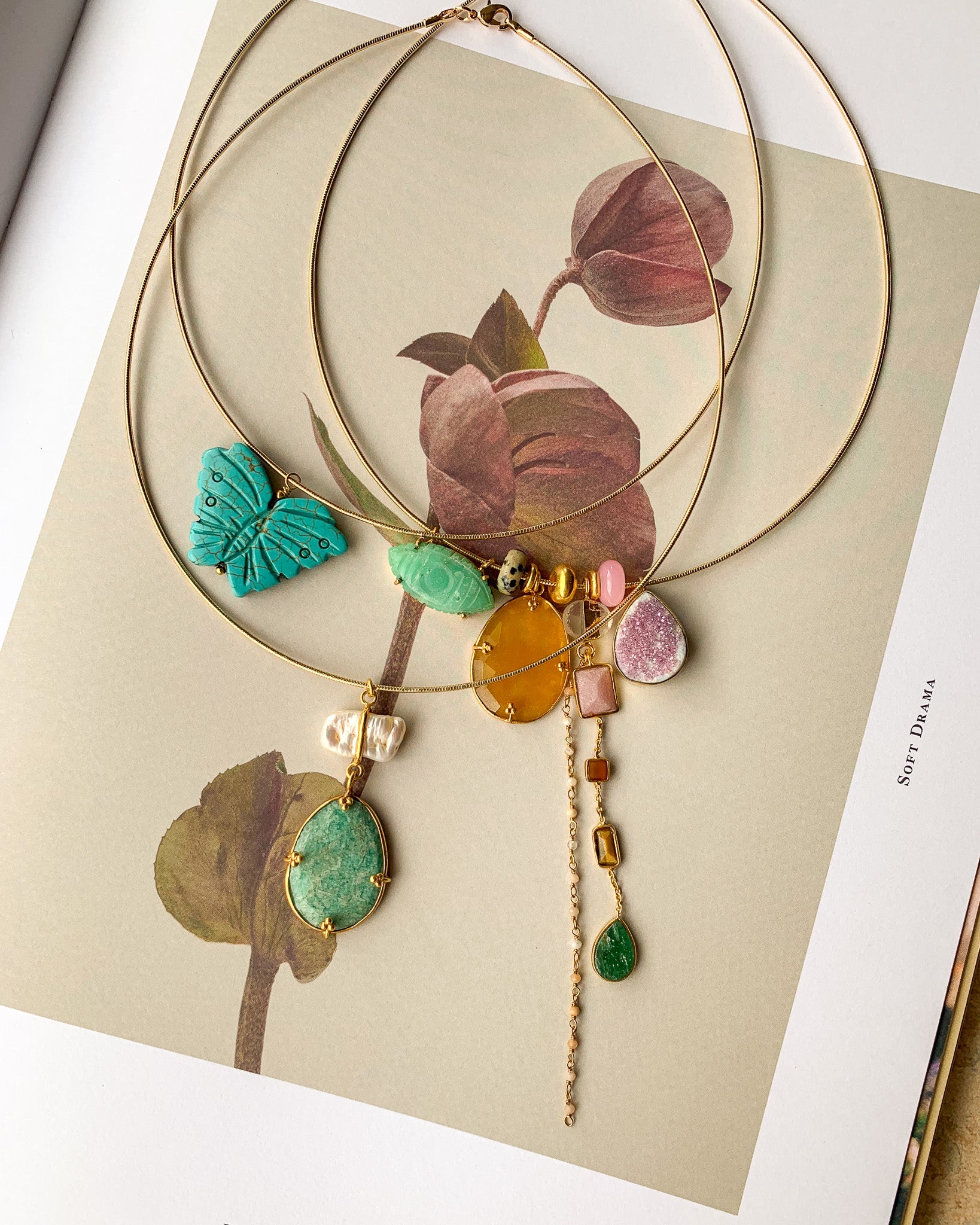 Unieke Bedel Bangle Ketting Turquoise Vlinder