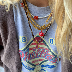 Gouden blaadjes ketting