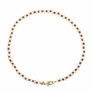 Witte Aventurijn Edelstenen Donut Ketting