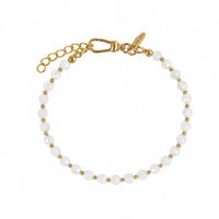 Witte Geknoopte Jade Armband