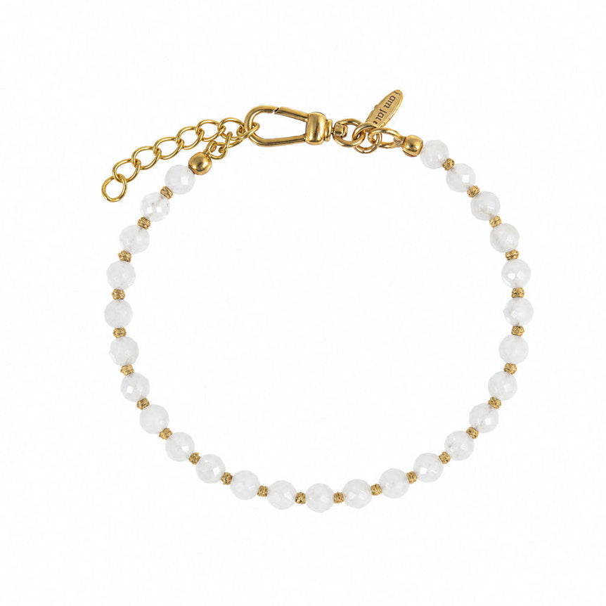 Witte Geknoopte Jade Armband
