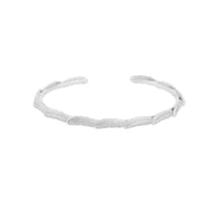 Zilveren Bangle Armband Veertjes