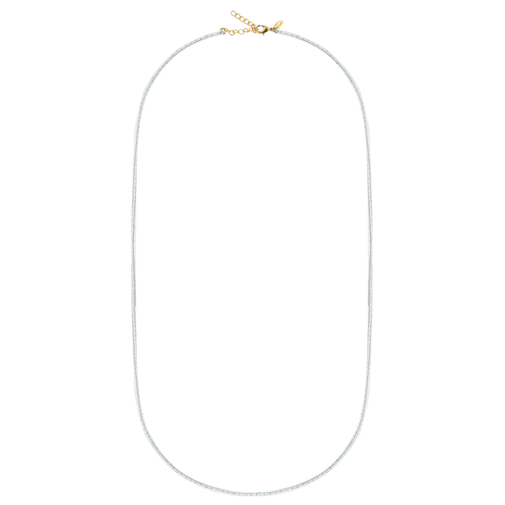 Zilveren Koord Ketting Met Slotje