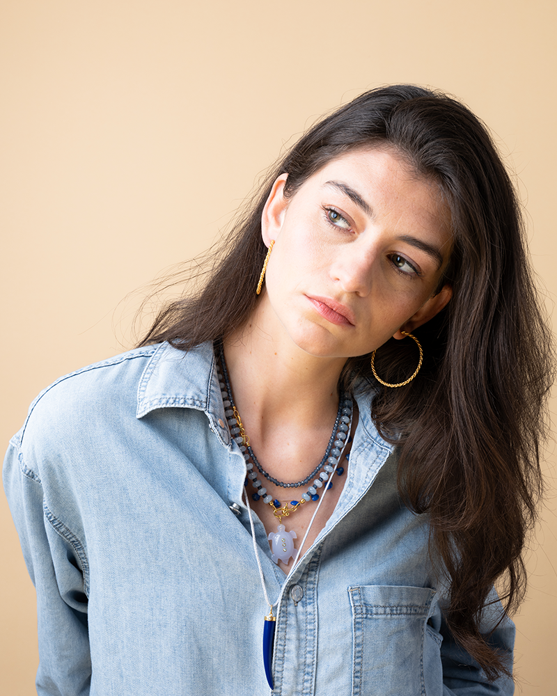 Jade_Edelstenen_Ketting_Met_Slot_Blauwe_Jade_Edelstenen_Donut_Ketting_Chalcedoon_schildpad_bedel_blauwe_onyx_tand_bedel