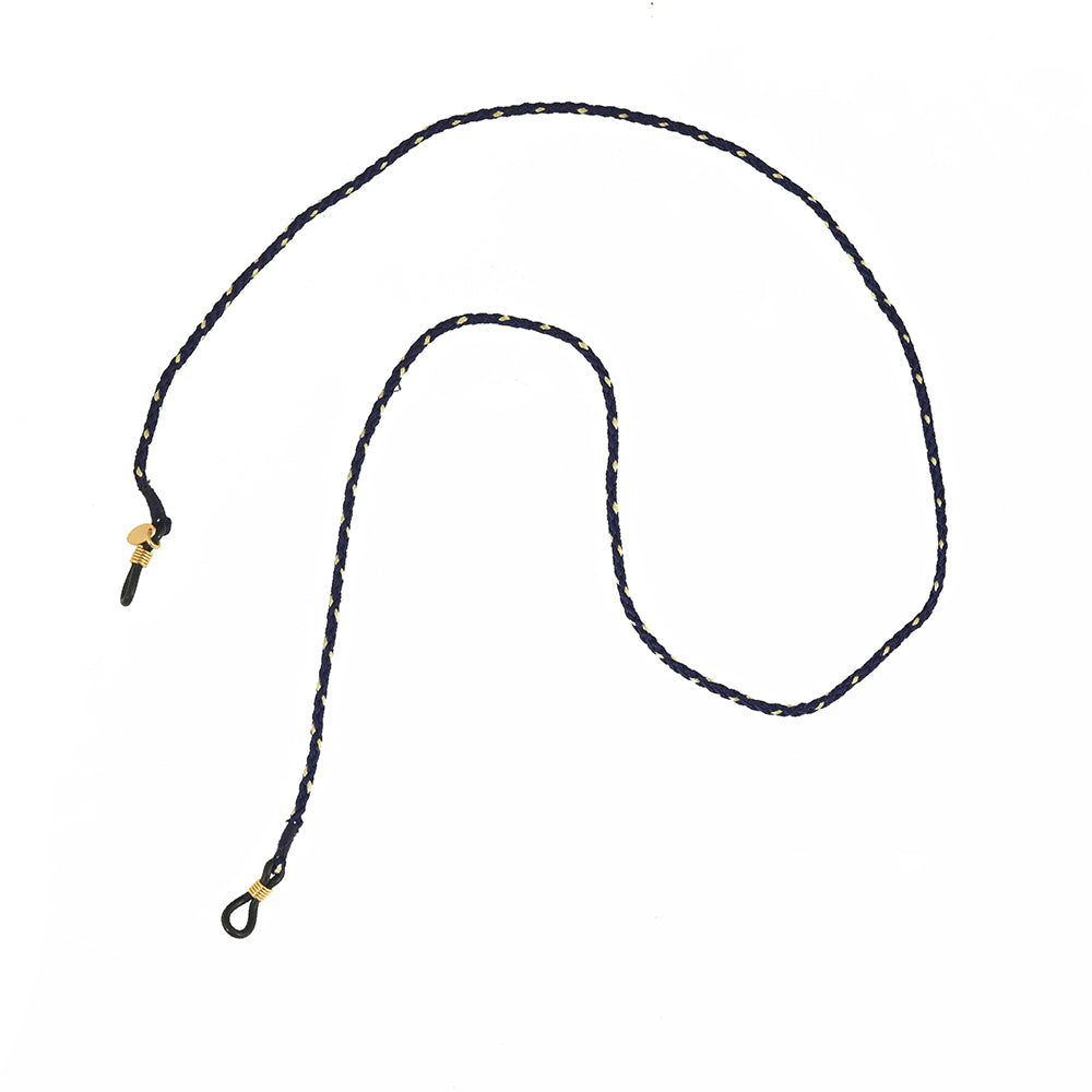 Zonnebrilkoordje blauw geel