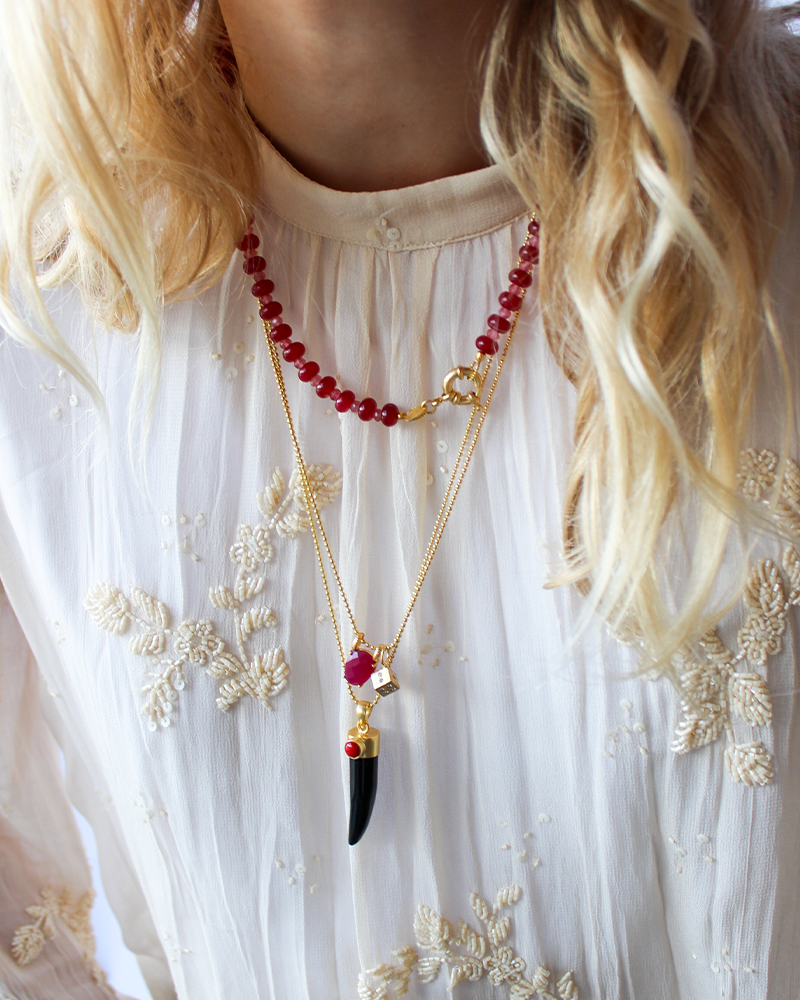 Zwarte Onyx Tand Bedel