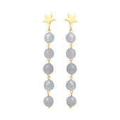 Agaat Oorbellen Ster Stud blauw