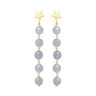 Agaat Oorbellen Ster Stud blauw