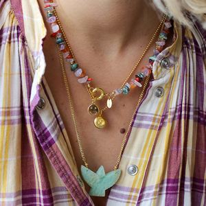 Amazoniet Vogel Ketting