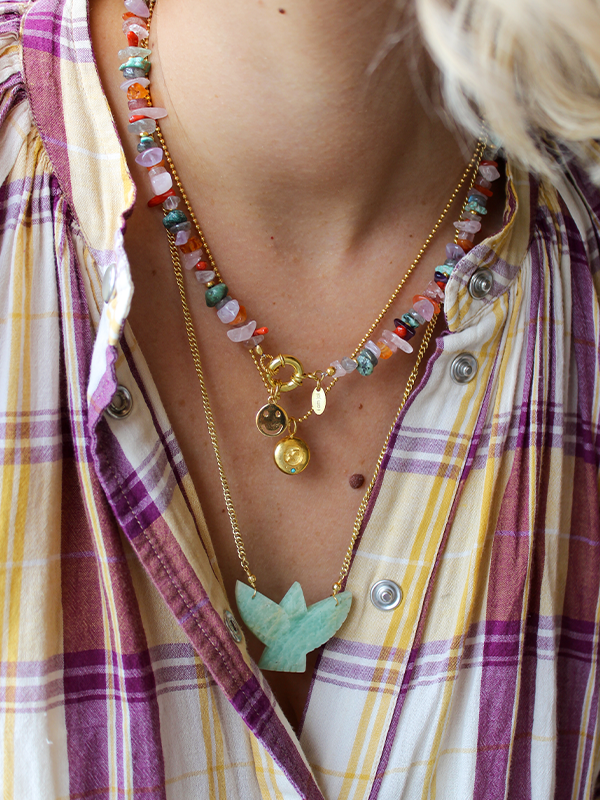 Amazoniet Vogel Ketting