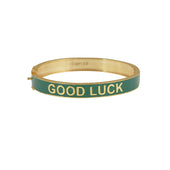 Armbanden Goud Groen Emaille Good Luck 