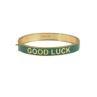 Armbanden Goud Groen Emaille Good Luck 
