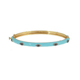 Armbanden Goud Turquoise Emaille