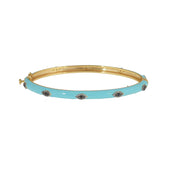 Armbanden Goud Turquoise Emaille