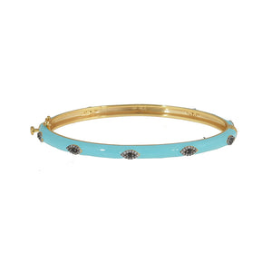 Armbanden Goud Turquoise Emaille