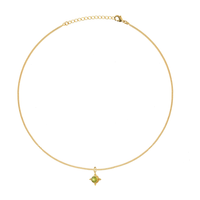 bedelketting met peridot geboortesteen