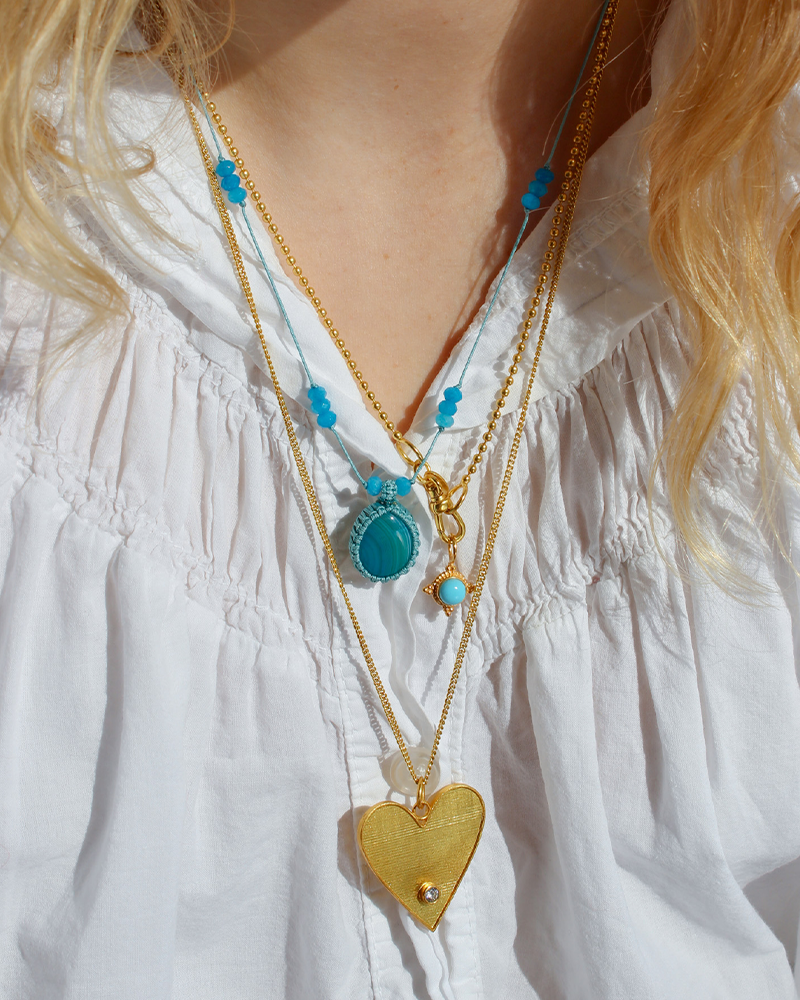 Large Pink Enamel Heart 