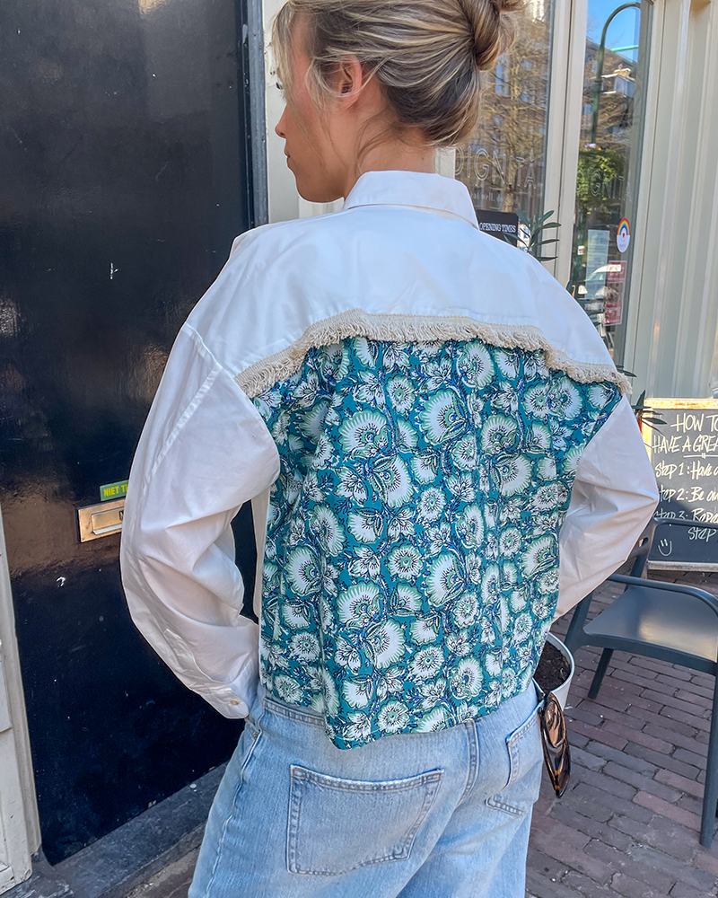 Rania Poplin Blouse Groen