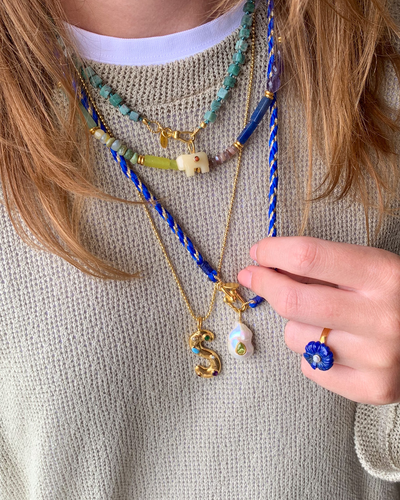 blauwe kettingen lapis 