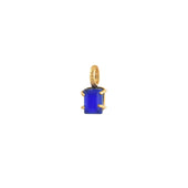 blauwe onyx vierkante edelstenen bedel