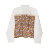 Blouse Print Achterkant Okergeel