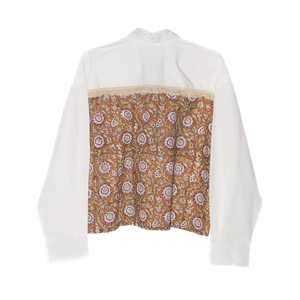 Blouse Print Achterkant Okergeel