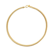 PlatteGouden Slangen Ketting