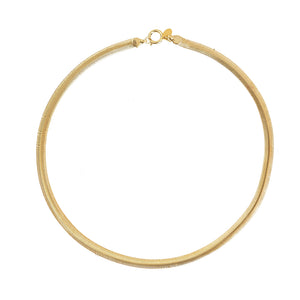 PlatteGouden Slangen Ketting