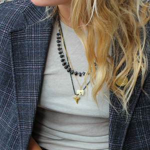 Druppel Edelstenen Ketting Zwarte Onyx