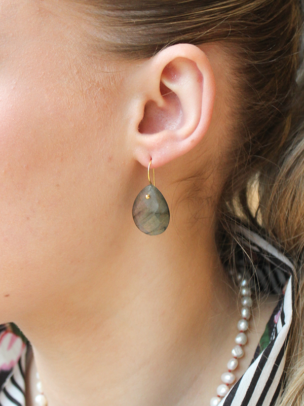 Drop Gemstone Earrings