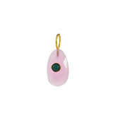 druppelvormige hanger roze onyx