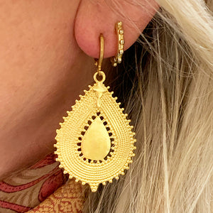 Statement Gold Earrings Drop Shape