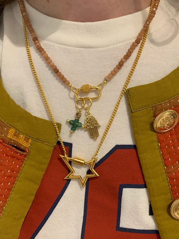 Edelsteen Kruisjes Klein groene jade