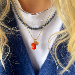 zwarte pyriet edelstenen ketting