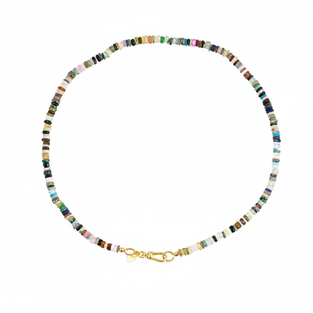 fijne multi edelstenen ketting